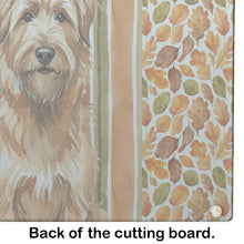 Load image into Gallery viewer, Tawny Briard Heirloom Fall Glass Cutting Board