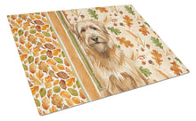 Load image into Gallery viewer, Tawny Briard Heirloom Fall Glass Cutting Board
