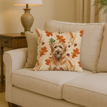 Load image into Gallery viewer, Tawny Briard Heirloom Fall Throw Pillow