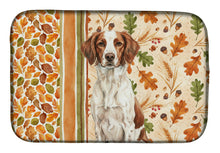Load image into Gallery viewer, Liver and White Brittany Heirloom Fall Dish Drying Mat