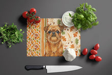 Load image into Gallery viewer, Belge Brussels Griffon Heirloom Fall Glass Cutting Board