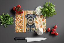 Load image into Gallery viewer, Black and Tan Brussels Griffon Heirloom Fall Glass Cutting Board