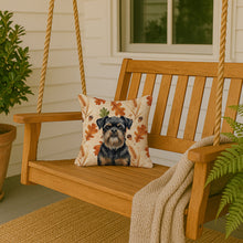 Load image into Gallery viewer, Black and Tan Brussels Griffon Heirloom Fall Throw Pillow