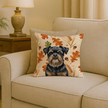 Load image into Gallery viewer, Black and Tan Brussels Griffon Heirloom Fall Throw Pillow