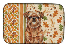 Load image into Gallery viewer, Red Brussels Griffon Heirloom Fall Dish Drying Mat