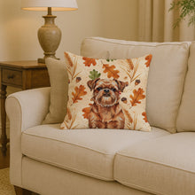 Load image into Gallery viewer, Red Brussels Griffon Heirloom Fall Throw Pillow