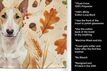 Load image into Gallery viewer, Fawn and White Bull Terrier Heirloom Fall Kitchen Towel