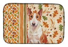 Load image into Gallery viewer, Red and White Bull Terrier Heirloom Fall Dish Drying Mat