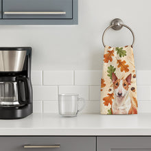 Load image into Gallery viewer, Red and White Bull Terrier Heirloom Fall Kitchen Towel