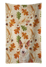 Load image into Gallery viewer, Red and White Bull Terrier Heirloom Fall Kitchen Towel