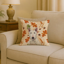 Load image into Gallery viewer, White Bull Terrier Heirloom Fall Throw Pillow
