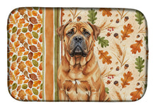 Load image into Gallery viewer, Red Bullmastiff Heirloom Fall Dish Drying Mat