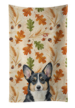 Load image into Gallery viewer, Black and White Cardigan Welsh Corgi Heirloom Fall Kitchen Towel