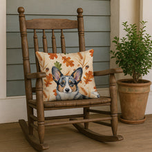 Load image into Gallery viewer, Blue Merle Cardigan Welsh Corgi Heirloom Fall Throw Pillow