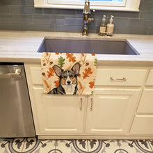 Load image into Gallery viewer, Brindle Cardigan Welsh Corgi Heirloom Fall Kitchen Towel