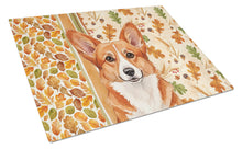 Load image into Gallery viewer, Red Cardigan Welsh Corgi Heirloom Fall Glass Cutting Board