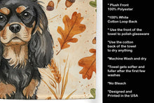 Load image into Gallery viewer, Black and Tan Cavalier Spaniel Heirloom Fall Kitchen Towel