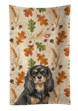 Load image into Gallery viewer, Black and Tan Cavalier Spaniel Heirloom Fall Kitchen Towel