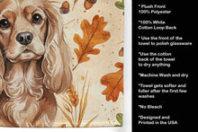 Load image into Gallery viewer, Ruby Cavalier Spaniel Heirloom Fall Kitchen Towel