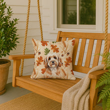 Load image into Gallery viewer, Cavapoo Heirloom Fall Throw Pillow