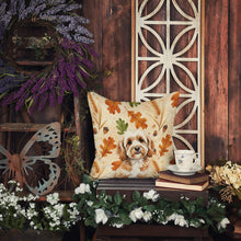 Load image into Gallery viewer, Cavapoo Heirloom Fall Throw Pillow