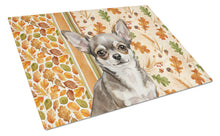 Load image into Gallery viewer, Chihuahua Heirloom Fall Glass Cutting Board
