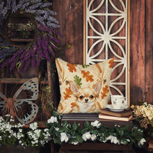 Load image into Gallery viewer, Fawn Chihuahua Heirloom Fall Throw Pillow
