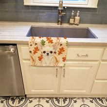 Load image into Gallery viewer, Cream Chihuahua Heirloom Fall Kitchen Towel