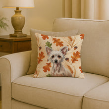 Load image into Gallery viewer, Hairless Chinese Crested Heirloom Fall Throw Pillow