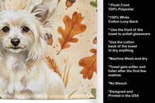 Load image into Gallery viewer, Powderpuff Chinese Crested Heirloom Fall Kitchen Towel