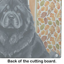 Load image into Gallery viewer, Black Chow Chow Heirloom Fall Glass Cutting Board