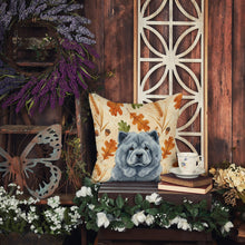 Load image into Gallery viewer, Blue Chow Chow Heirloom Fall Throw Pillow