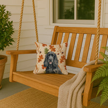 Load image into Gallery viewer, Black Cocker Spaniel Heirloom Fall Throw Pillow