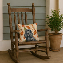 Load image into Gallery viewer, Black Cocker Spaniel Heirloom Fall Throw Pillow