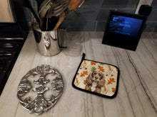 Load image into Gallery viewer, Chocolate Cocker Spaniel Heirloom Fall Pair of Pot Holders