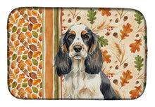 Load image into Gallery viewer, Parti Cocker Spaniel Heirloom Fall Dish Drying Mat