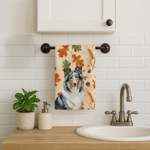 Load image into Gallery viewer, Blue Merle Collie Heirloom Fall Kitchen Towel