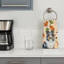 Load image into Gallery viewer, Blue Merle Collie Heirloom Fall Kitchen Towel