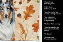 Load image into Gallery viewer, Blue Merle Collie Heirloom Fall Kitchen Towel
