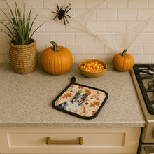Load image into Gallery viewer, Blue Merle Collie Heirloom Fall Pair of Pot Holders