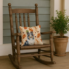Load image into Gallery viewer, Blue Merle Collie Heirloom Fall Throw Pillow
