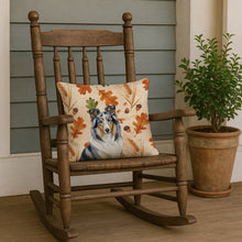 Load image into Gallery viewer, Blue Merle Collie Heirloom Fall Throw Pillow