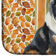 Load image into Gallery viewer, Tricolor Collie Heirloom Fall Dish Drying Mat