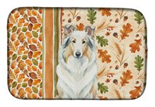 Load image into Gallery viewer, White Collie Heirloom Fall Dish Drying Mat