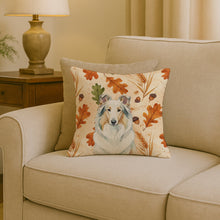 Load image into Gallery viewer, White Collie Heirloom Fall Throw Pillow