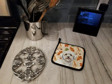 Load image into Gallery viewer, Coton de Tulear Heirloom Fall Pair of Pot Holders
