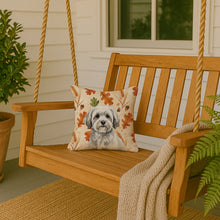 Load image into Gallery viewer, White with Gray Coton de Tulear Heirloom Fall Throw Pillow