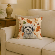 Load image into Gallery viewer, White with Gray Coton de Tulear Heirloom Fall Throw Pillow