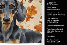 Load image into Gallery viewer, Black and Tan Dachshund Heirloom Fall Kitchen Towel