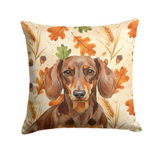 Load image into Gallery viewer, Chocolate and Tan Dachshund Heirloom Fall Throw Pillow